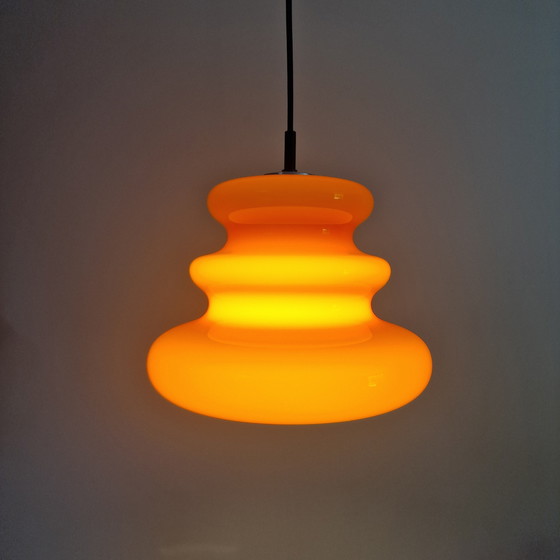 Image 1 of Vintage Pendant Lamp by Peill and Putzler, Germany, 1960. Model AH 1. Orange.