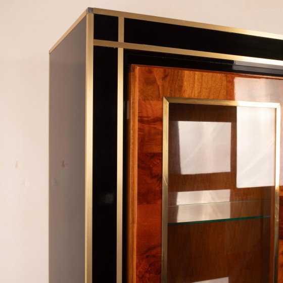 Vitrina Willy Rizzo de raíz de secuoya para Mario Sabot Hollywood Regency 1970 – Glass, Chrome (photo 26 of 27)
