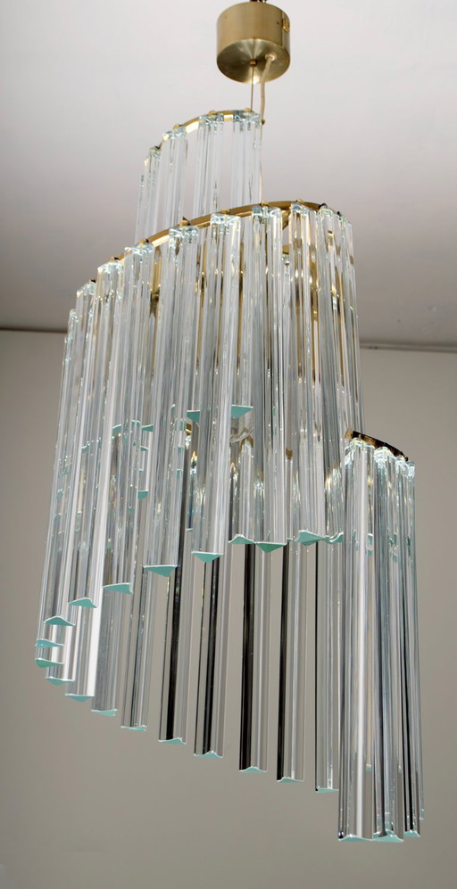 Pia Guidetti Crippa Mid-Century Modern Italian Murano Chandelier for Lumi, 1960s