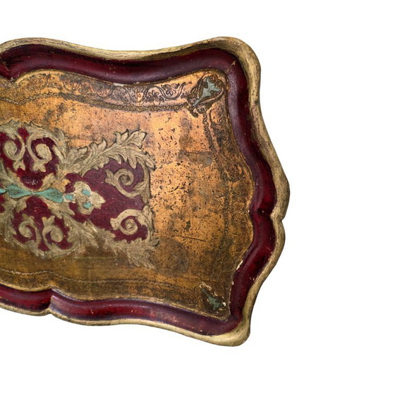 Image 1 of Old wooden Florentine tray