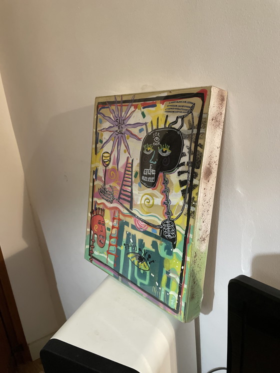 Image 1 of Maxó Rennella Peinture originale - « Sale El Sol » - Signée avec COA