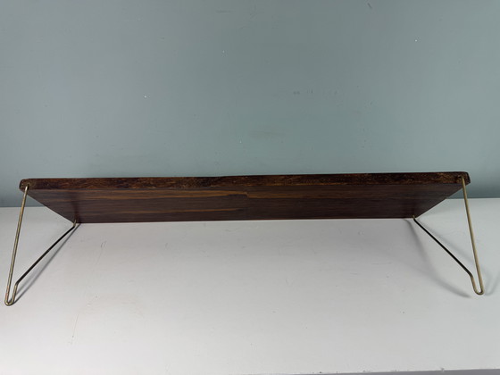 Image 1 of Tavola di palissandro vintage di metà secolo houten wandrek wandplank