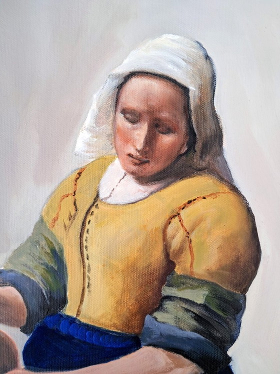 Image 1 of David KANDELAKI - The Milkmaid after Vermeer - Artist's painting