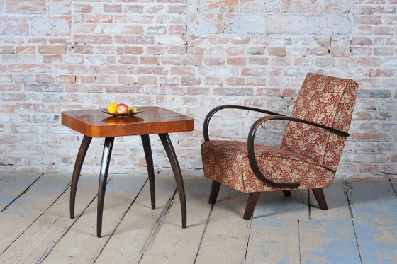 Originele art-deco fauteuil, van J. Halabala voor UP Zavody, beukenhout, Tsjechië, jaren 1930. – UP Závody (photo 11 of 12)