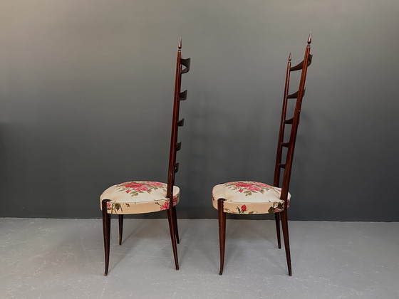 Image 1 of Pair of Paolo Buffa Ladder Chairs