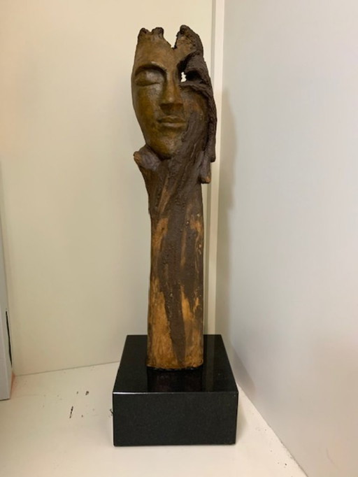statue en céramique de 68 cm de haut faite à la main