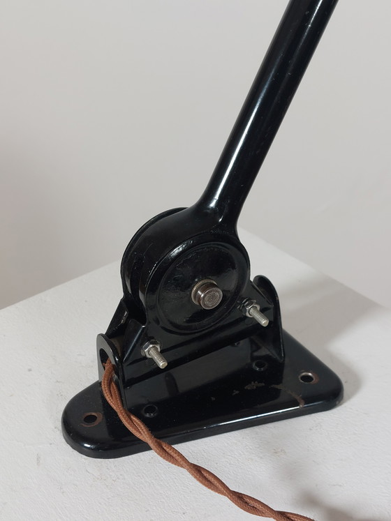 Image 1 of Schwarze Bauhaus SIS Werkstattlampe Gelenklampe 