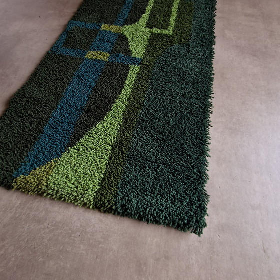 Image 1 of Arazzo da parete in lana anni '70, arazzo da parete vintage, arte da parete dell'era spaziale