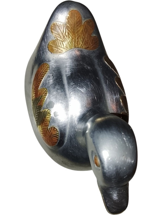 Image 1 of Eendendoos van blik en messing