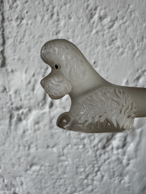 Image 1 of Art Deco Glass Poodle Knife Holder