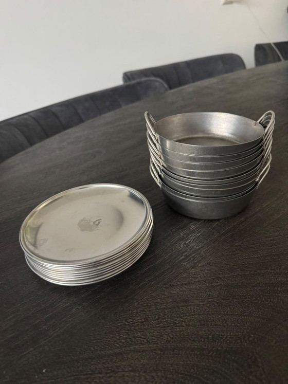 Vintage Tognana Tex Mex Collection Serving Dishes and Bowls, Crockery, Metal, Silver (photo 6 of 6)