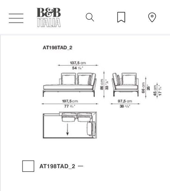 Image 1 of B&B Italia Atoll modular corner sofa fabric cat. Extra