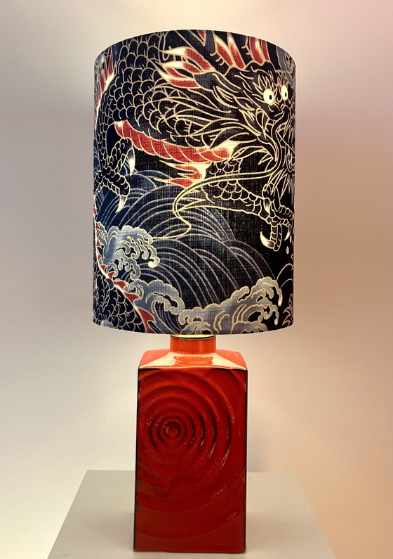 Image 1 of Upcycled table lamp made from a mid-century design vase - cordless with LED light source
