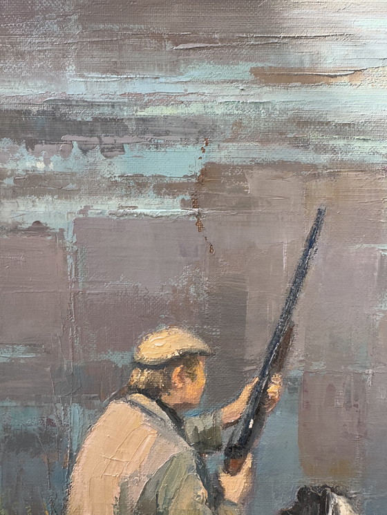 Image 1 of Tableau scène de chasse Suzette MEZIE