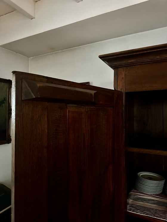 Authentic 19th-century country cabinet in solid wood – Wall cabinet (photo 3 of 5)