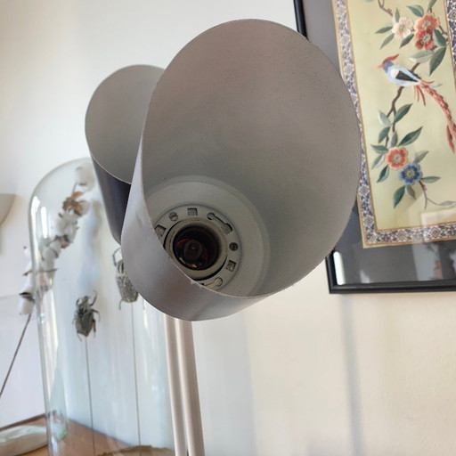 Pair of adjustable industrial metal wall lights