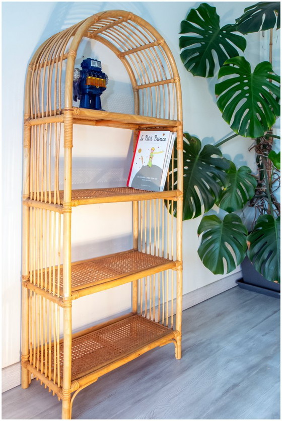 Scaffale in rattan e canna 1970 – Librerie, Bambù (photo 3 of 7)