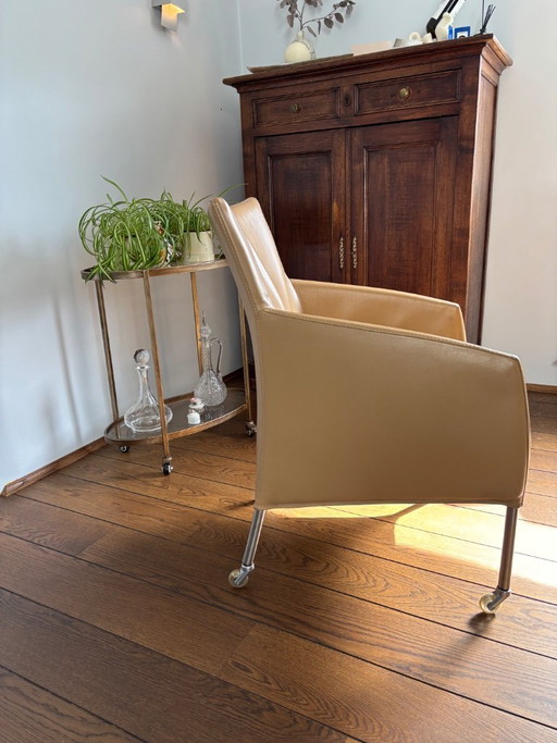 Bert Plantagie dining chairs camel leather 6x