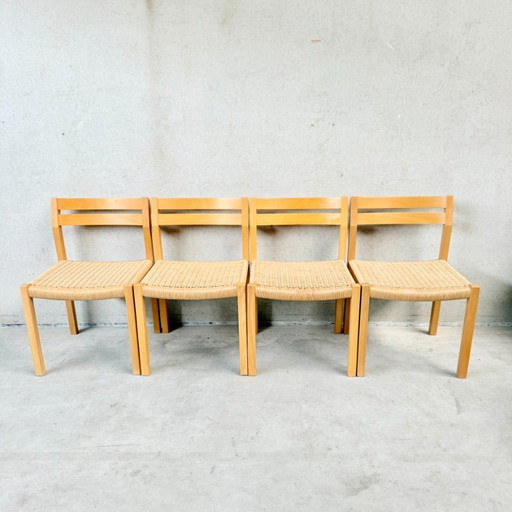 4 sedie da pranzo Jl Moller Papercord