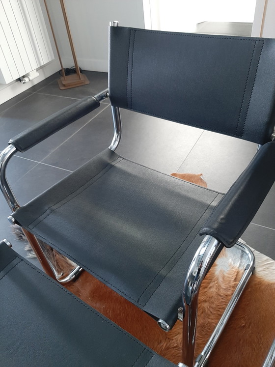4 Bauhaus Cantilever Chairs Mart Stam / Marcel Breuer – s34, Dining chairs, Leather, Chrome (photo 8 of 10)