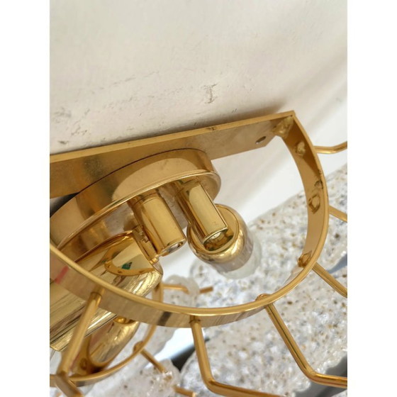 Image 1 of Set of 2 Modern “Conchiglie” Gold Murano Glass Wall Sconces