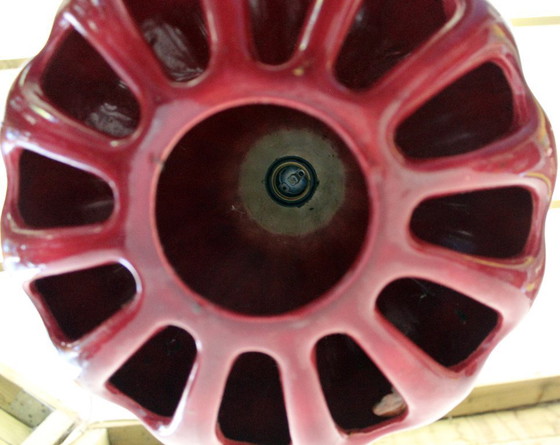 Image 1 of Vintage keramische hanglamp in Faience de Thulin-stijl.