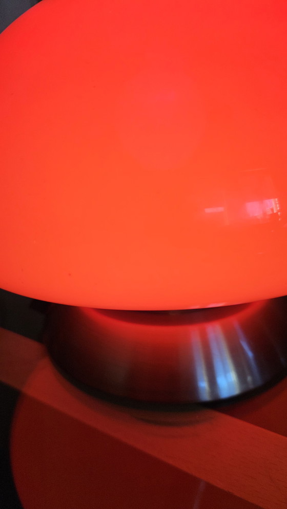 Image 1 of Red space age mushroom lamp