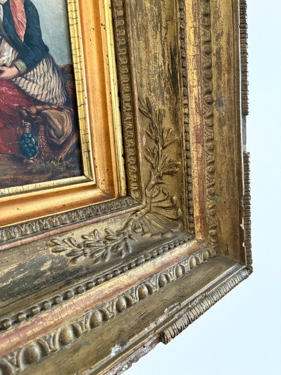 Dipinto a olio antico di paesaggio marino, c. 1845 – Dipinti e disegni, Canvas (photo 8 of 16)