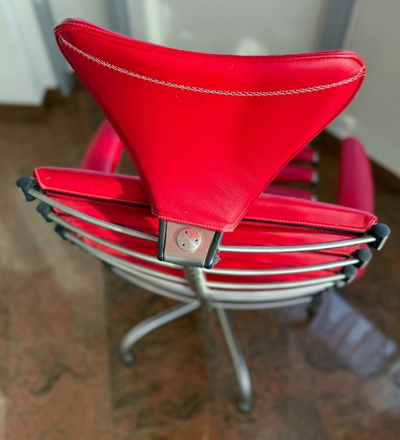 Image 1 of Offerta a tempo limitato! Poltrona direzionale De Sede in pelle rossa unica (Skeleton)