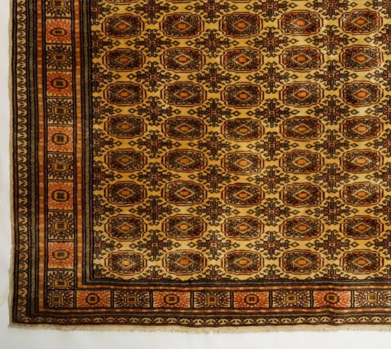 Image 1 of Large Vintage Kayseri Rug – Fine Handknotted Turkish Wool Carpet With Dense Geometric Pattern 354 x 244 cm