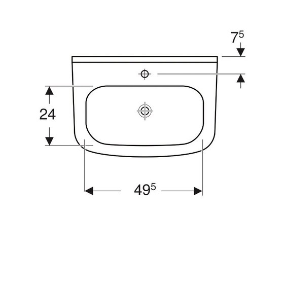 Nouveau, Geberit 300 Basic avec robinet/siphon (!) – Coiffeuses, Ceramic (photo 9 of 9)