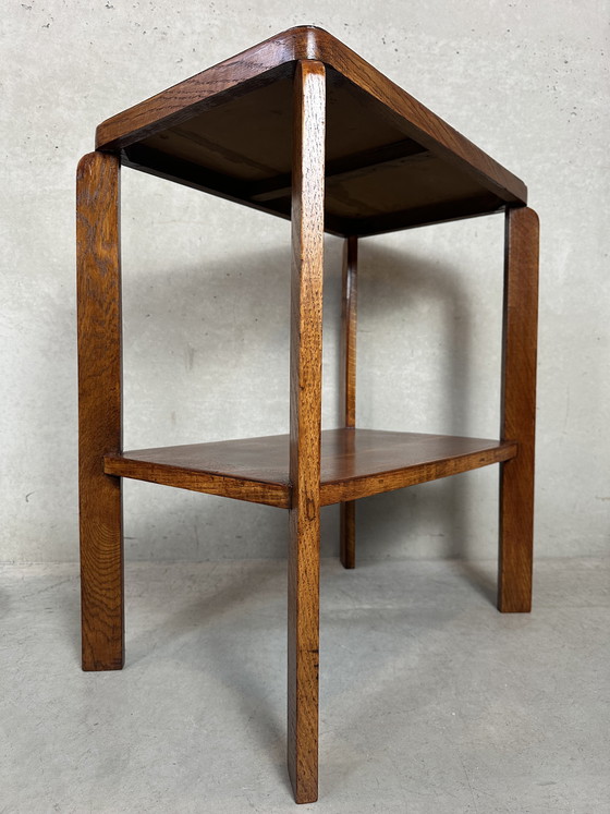 Image 1 of Art Deco side table - oak