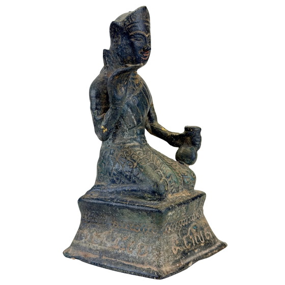 Nang Kwak Thailandese – Statuetta di Prosperità in Bronzo – 11,3 cm – Sculture, Bronze (photo 2 of 10)