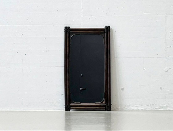 Image 1 of Mid - Century mirror made of bamboo, Italy 1950s