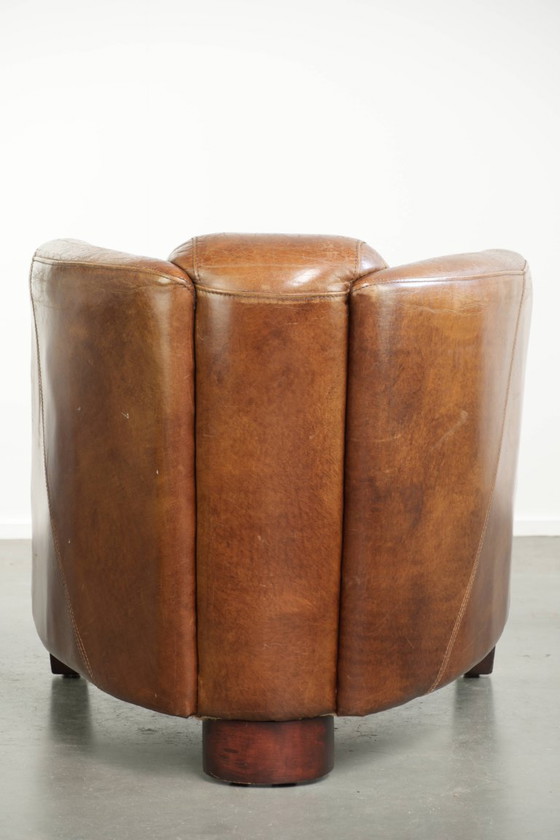 Fauteuil Aviator Design en cuir de vachette couleur cognac – Leather (photo 4 of 12)