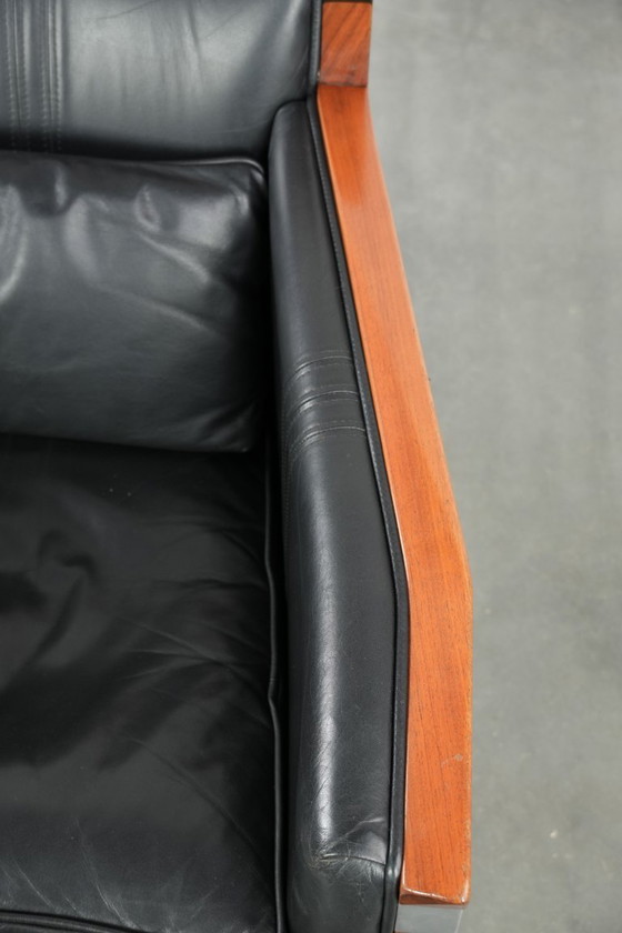 Image 1 of Schwarzer Art-déco-Ledersessel von Schuitema aus der Decoforma-Serie in gutem Zustand