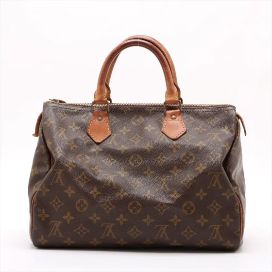 Speedy 30 Monogram Louis Vuitton – Top handle tassen, Leer, Canvas (photo 2 of 15)