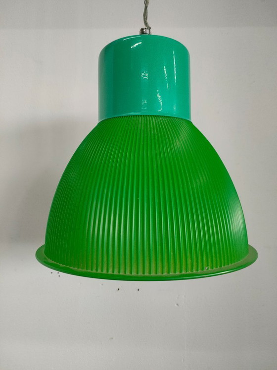 Image 1 of Lampada a sospensione retrò verde in plastica/metallo