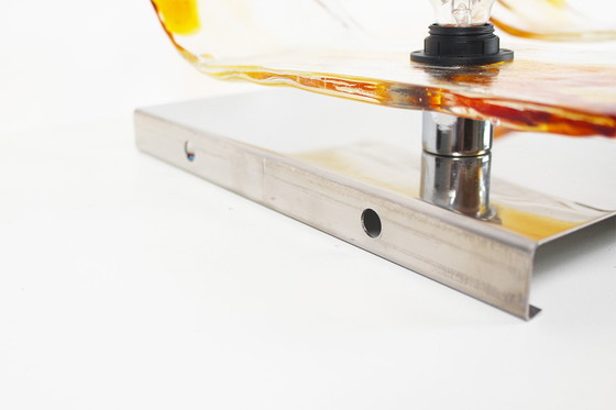 Image 1 of Superbe paire (2) d'appliques murales en verre de Murano par AV Mazzega