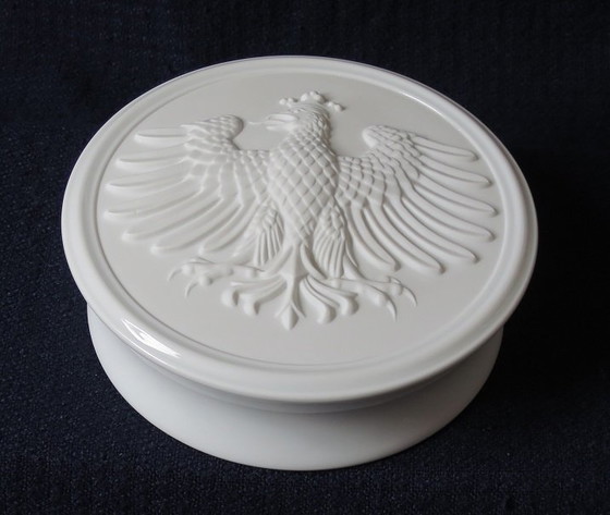 Image 1 of Doos met deksel Höchst (Höchster Porzellanmanufaktur) Witte adelaar