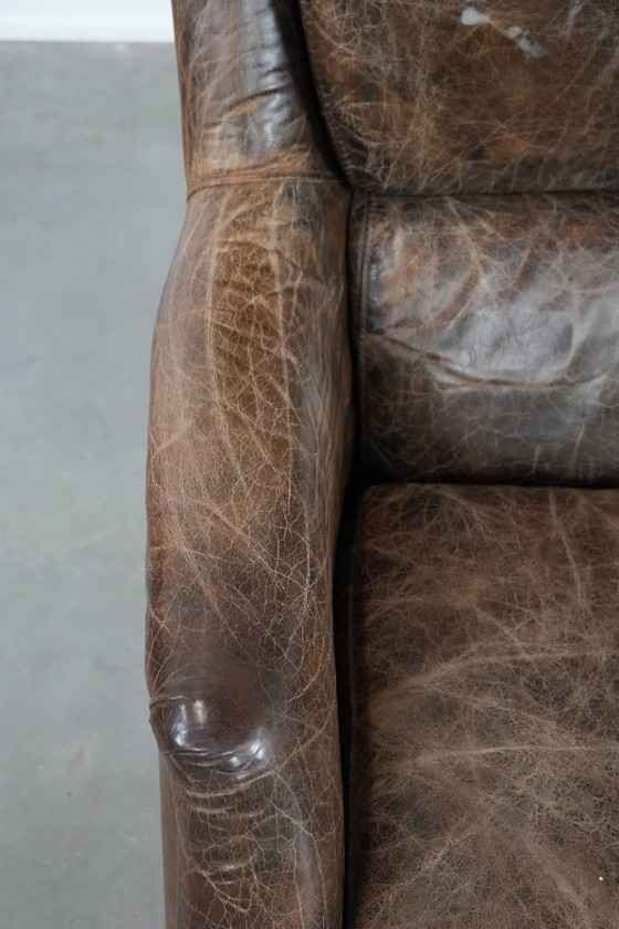 Image 1 of Vintage rundleren fauteuil met karakter en prachtige en sprekende kleuren