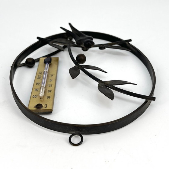 Attribuito a Walter Bosse / Herta Baller – Termometro da parete vintage, Austria – Decorazioni murali, Metal (photo 11 of 13)