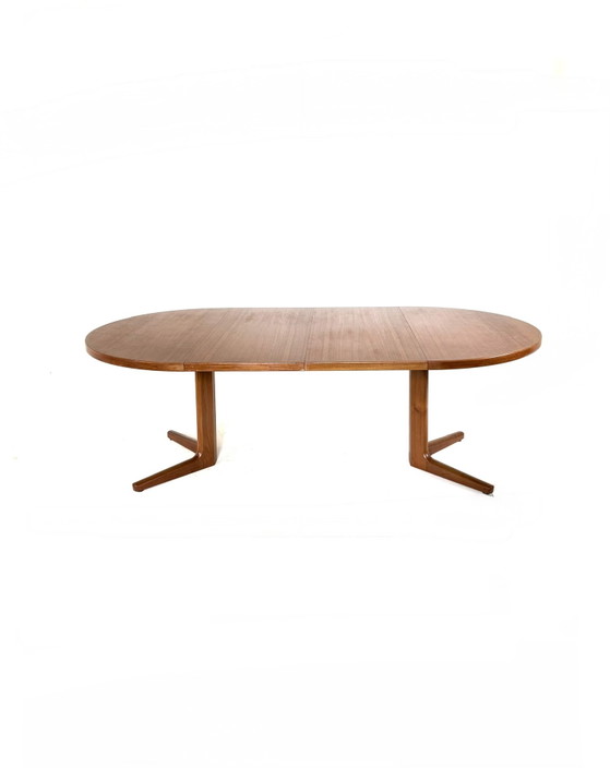 Vintage Extendable Danish Dining Table, Velje Møbelfabrik '60 – Velje Stolefabrik, Wood, Metal (photo 15 of 15)