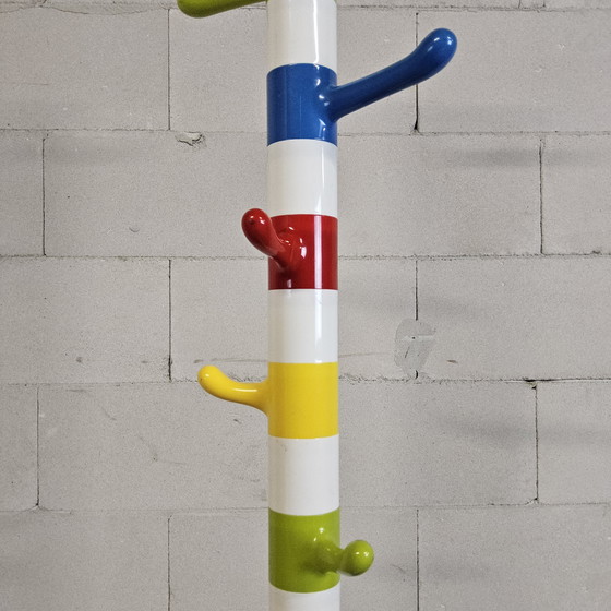 Image 1 of Appendiabiti da terra per bambini Ikea vintage colorato (curvo) in stile Memphis (modulare, regolabile)