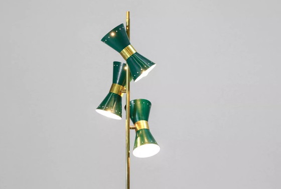 Image 1 of Lampadaire diabolo vert