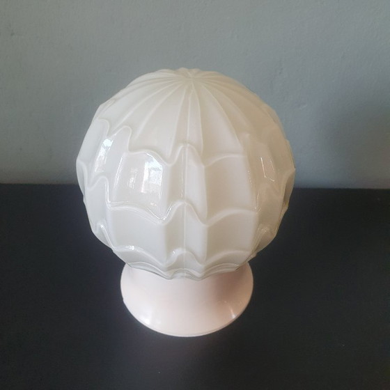 Image 1 of Groene / mint kleurige glazen plafondlamp - Thabur Den Haag. size Small