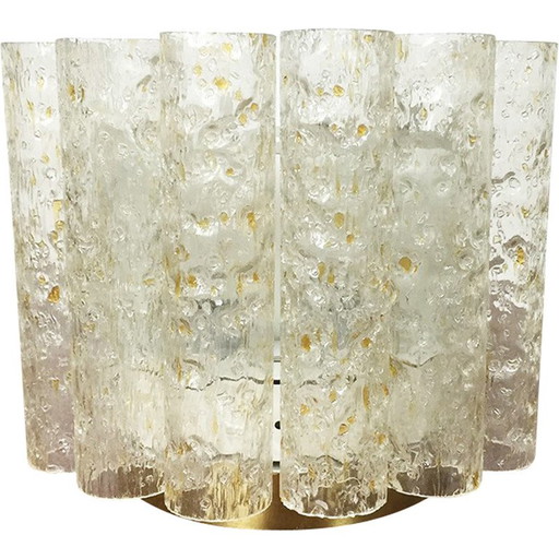 Applique vintage en verre et métal par Doria, Allemagne 1960