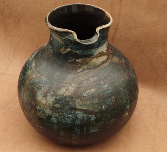 Image 1 of bolvormige Kan, pichet à anse 1976, Gerhard Liebenthron (1925-2005)