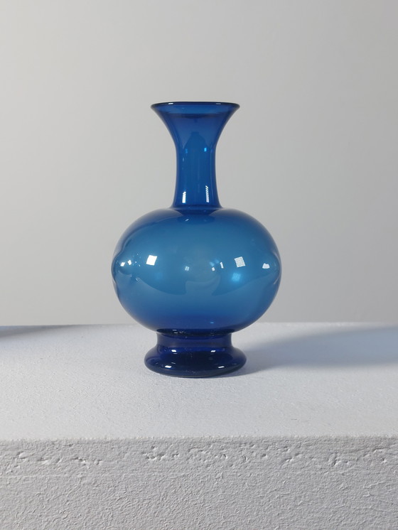 Image 1 of Trio vintage glazen vazen ​​uit het midden van de 20e eeuw, Lauscha Thüringen