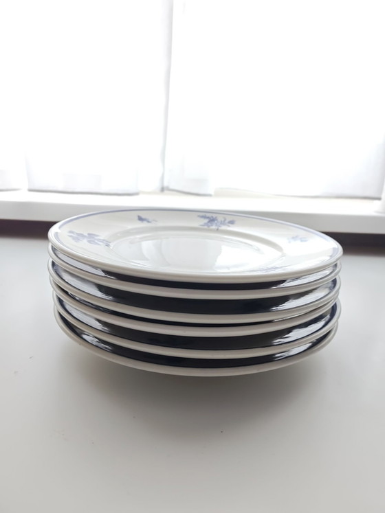 Petrous Regout 1980-1920 Riva dinner plates 21 cm, Petrus Regout, Crockery, Porcelain, Blue (photo 2 of 5)